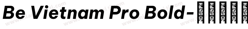 Be Vietnam Pro Bold字体转换